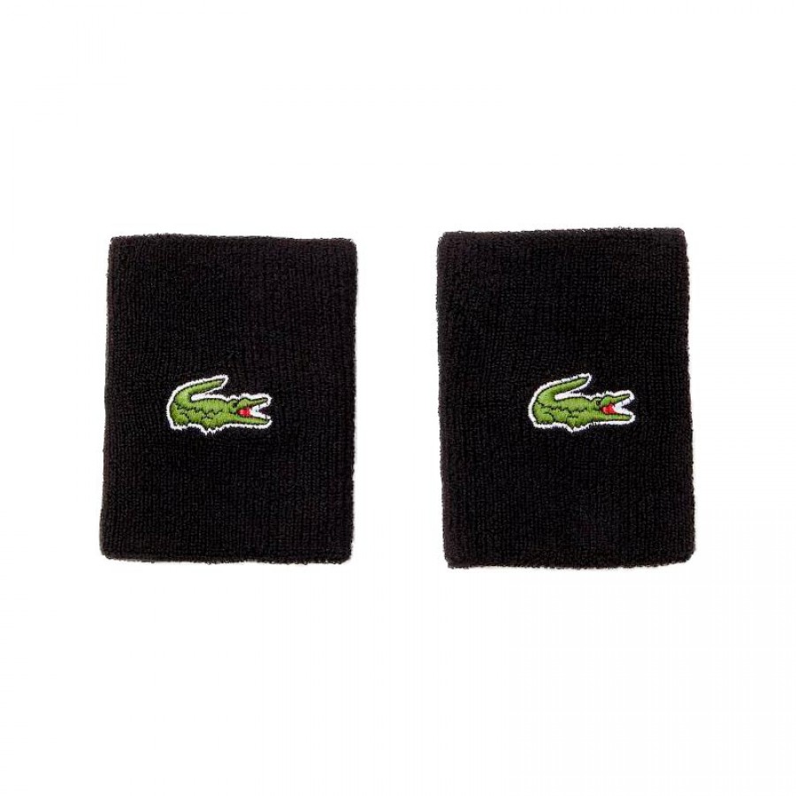 Lacoste Black Wristbands 2 Units PADELPOINT Lacoste Black Wristbands 2 Units