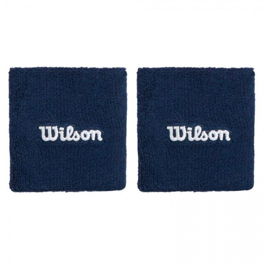 Muñequeras Wilson Azul Marino 2 Unidades  Oferta + Barato