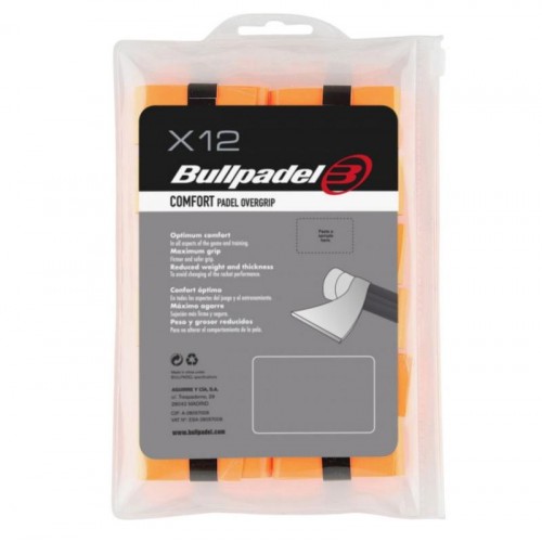 Overgrips Bullpadel Orange Fluor 12 Units Overgrips Bullpadel Orange Fluor 12 Units