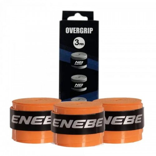 Enebe Plain Fluorescent Orange Overgrips 3 Units Enebe Plain Fluorescent Orange Overgrips 3 Units