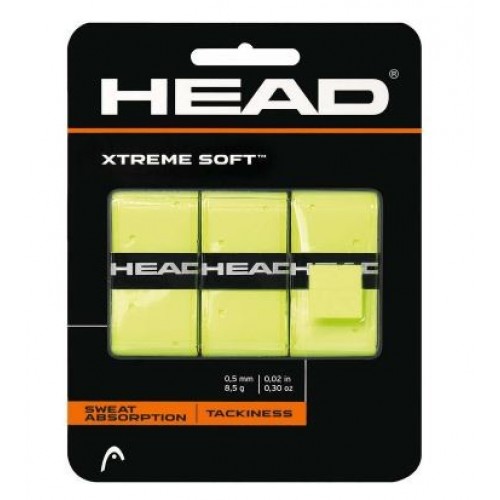 Overgrips Head Xtreme Soft Yellow 3 Units Overgrips Head Xtreme Soft Yellow 3 Units