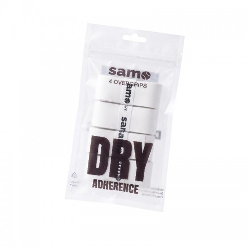 Overgrips Samo Dry Adherence Liso Blanco 4 Unidades