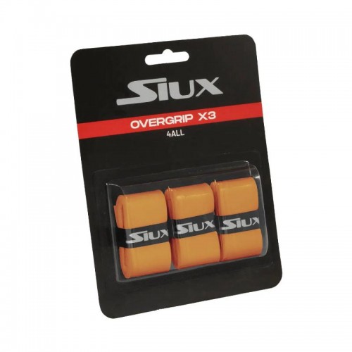 Siux For All Orange Overgrips 3 Units Siux For All Orange Overgrips 3 Units