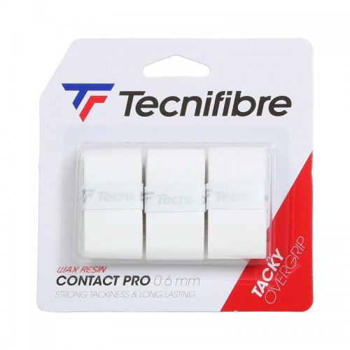 Overgrips Tecnifibre Contact Pro Blanco 3 Unidades Overgrips Tecnifibre Contact Pro Blanco 3 Unidades