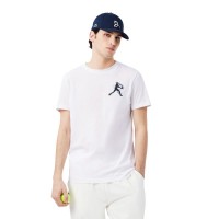 Pack Camiseta Lacoste Novak Djokovic Blanco y Gorra Negro
