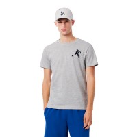 Pack Camiseta Lacoste Novak Djokovic Gris y Gorra Blanco  Oferta + Barato