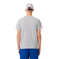Pack Camiseta Lacoste Novak Djokovic Gris y Gorra Blanco  Oferta + Barato