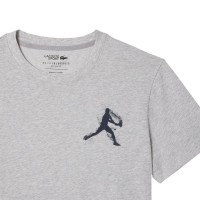 Pack Camiseta Lacoste Novak Djokovic Gris y Gorra Blanco  Oferta + Barato