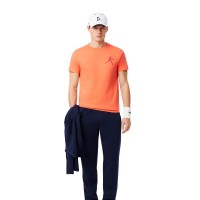 Pack Camiseta Lacoste Novak Djokovic Naranja y Gorra Blanco  Oferta + Barato