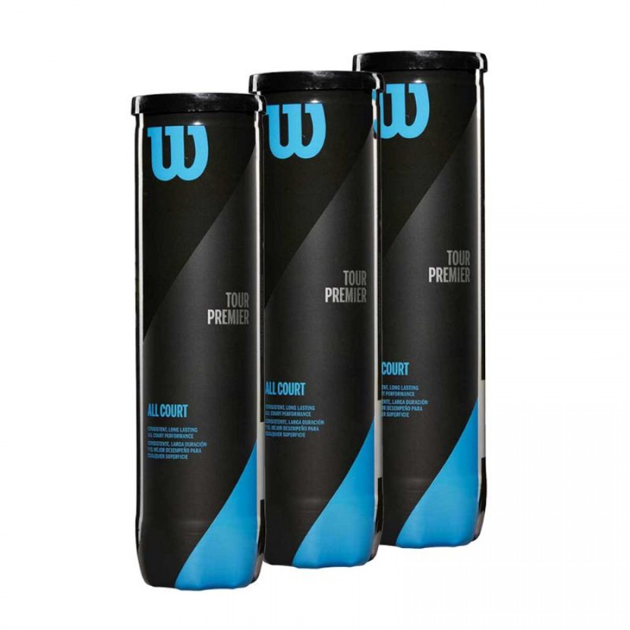 Confezione da 3 scatole da 4 Pelotas Wilson Tour Premier All Court  Offerta + Economico