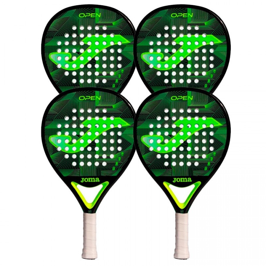 Pack Joma Open Negro Verde Fluor  X4  Oferta + Barato