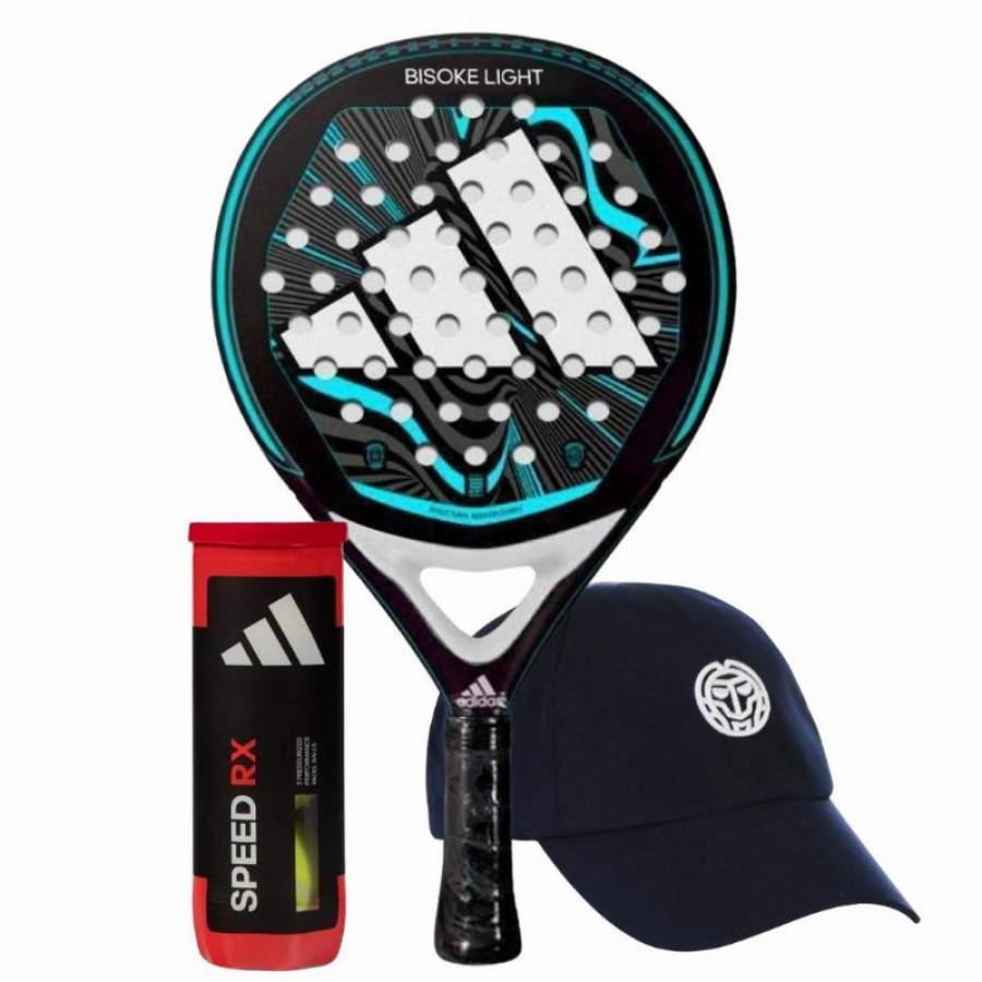 Pack Adidas Bisoke Light 2024 Racket with Cap and Balls  Offer + Cheap
