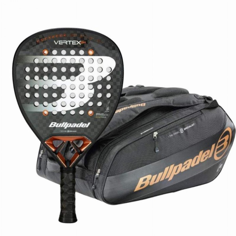 Pack Pala Bullpadel Juan Tello Vertex 04 2025 con Paletero