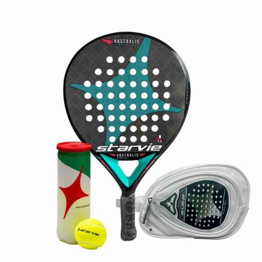 Pack Pala StarVie Australis Light con Neceser y Pelotas  Oferta + Barato