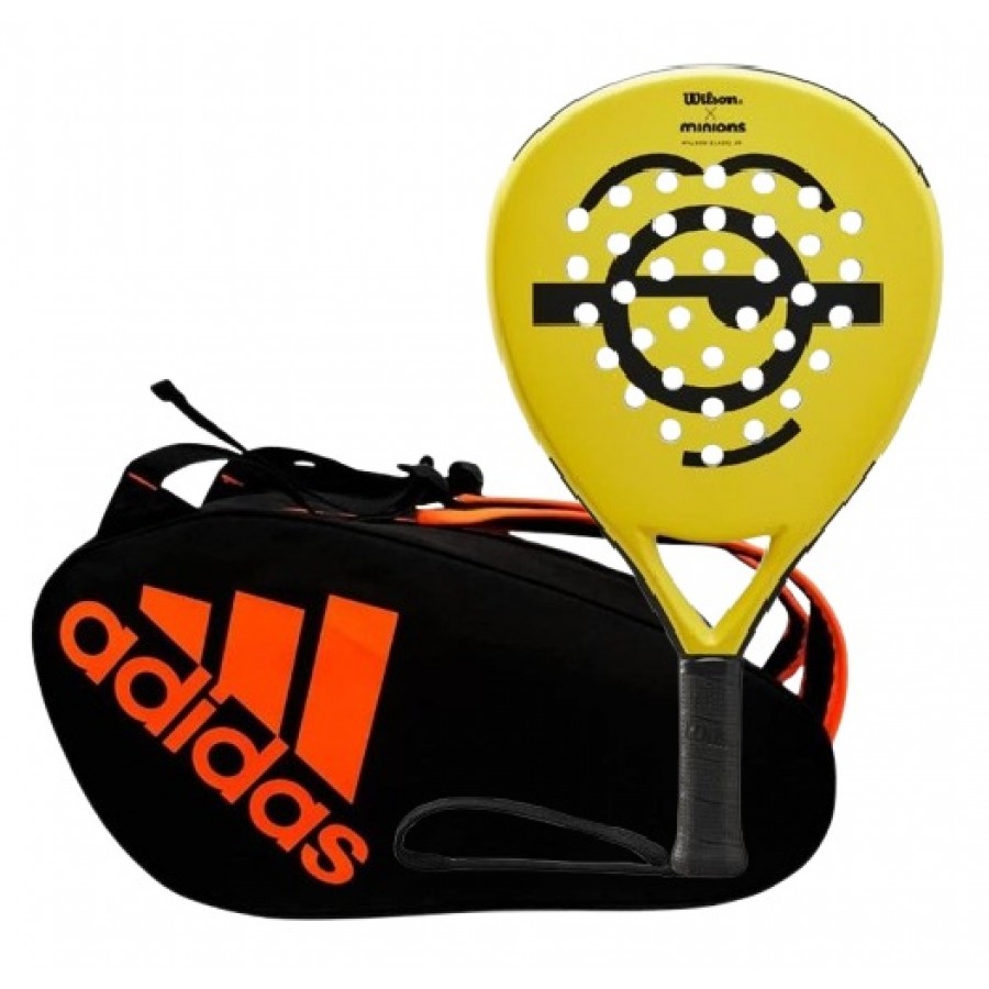 Raquette junior Wilson Minions Face Blade et sac de padel adidas orange  Offre - Pas cher