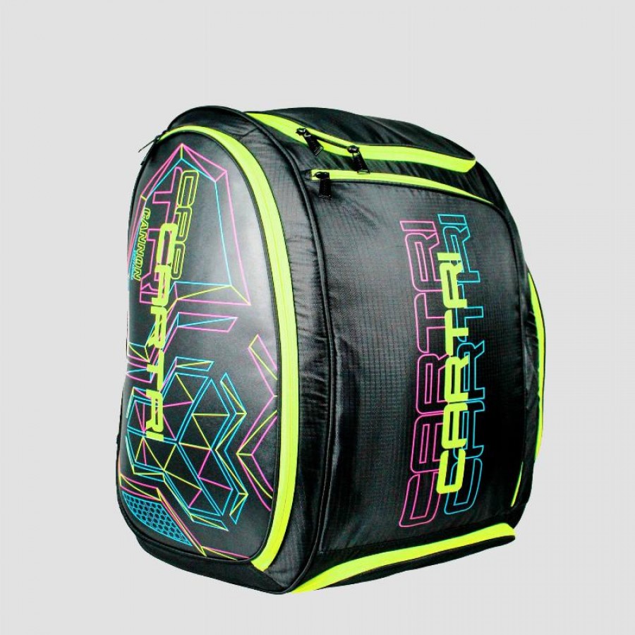 Paletero Cartri Raa Black Yellow Fluor  PADELPOINT Paletero Cartri Raa Black Yellow Fluor
