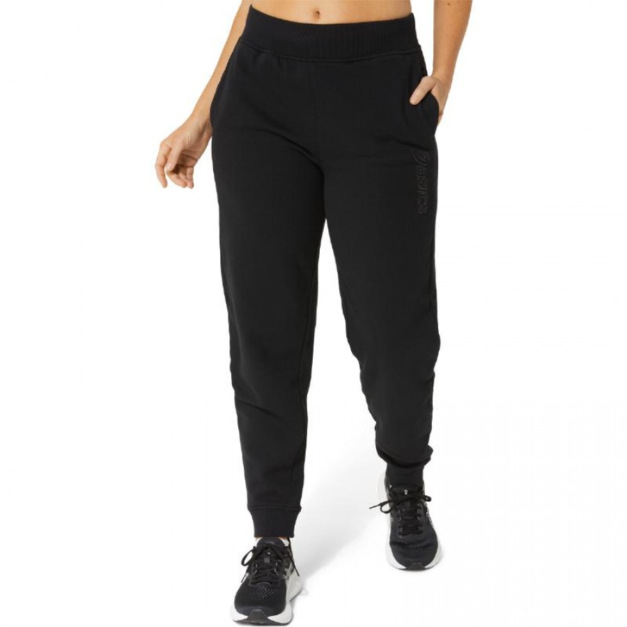 Pantalon Asics Logo Negro Mujer  Oferta + Barato