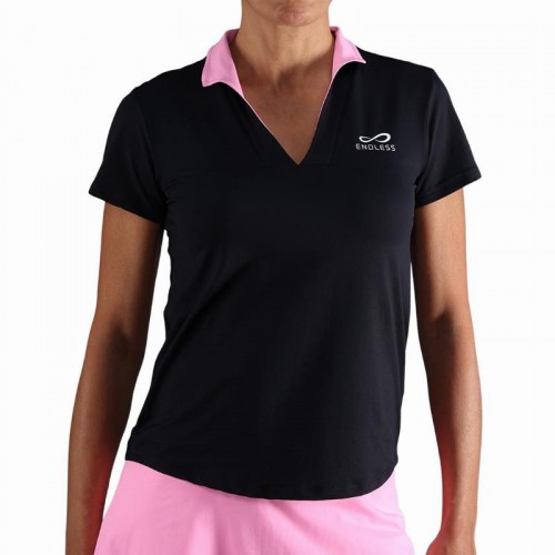 Polo Endless Onyx Sleeves Negro Rosa