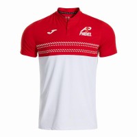 Polo Joma A1 Padel Blanco Rojo  Oferta + Barato