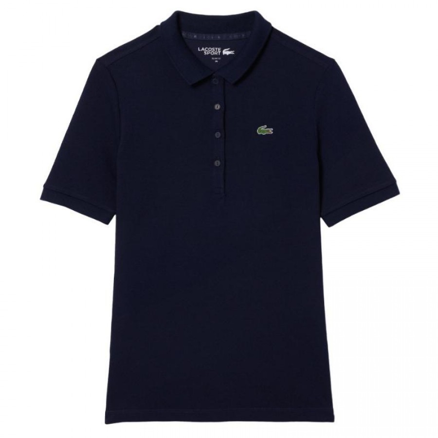 Lacoste Pique Navy Blue Women''s Polo  Offer + Cheap