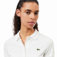 Women''s Lacoste Pique White Polo  Offer + Cheap