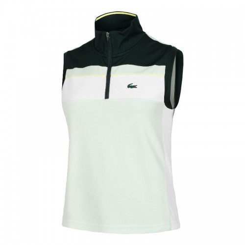 Polo Lacoste Sport Ultra Dry Pique Verde Blanco Mujer Polo Lacoste Sport Ultra Dry Pique Verde Blanco Mujer