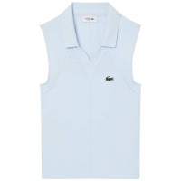 Polo Lacoste Tight Fit Azul Claro Mujer  Oferta + Barato