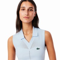 Polo Lacoste Tight Fit Azul Claro Mujer  Oferta + Barato