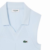 Polo Lacoste Tight Fit Azul Claro Mujer  Oferta + Barato