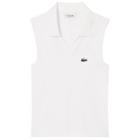 Polo Lacoste Tight Fit Blanco Mujer  Oferta + Barato