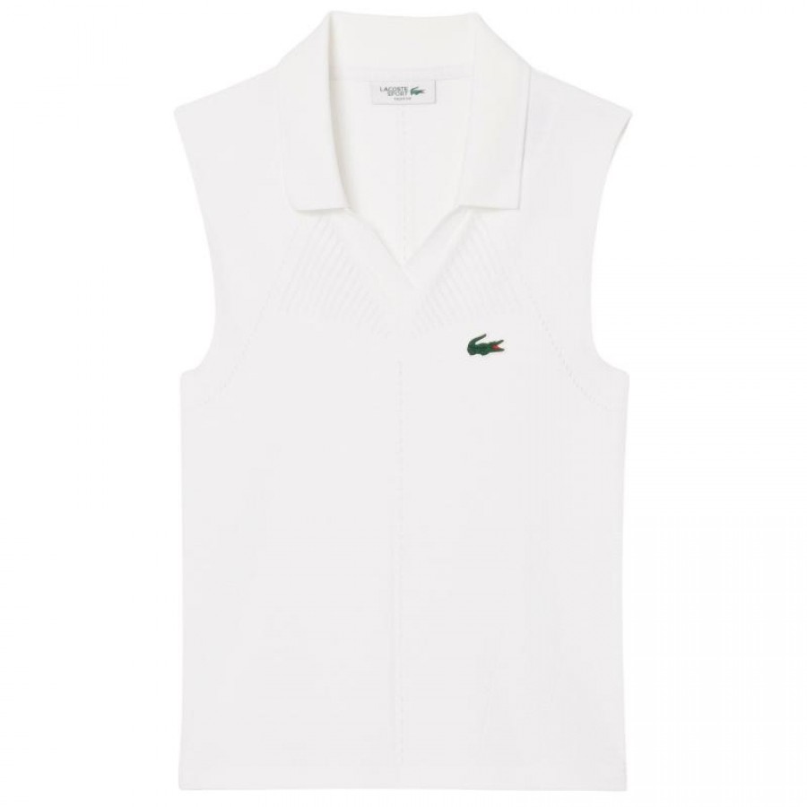 Polo Lacoste Tight Fit Blanco Mujer  Oferta + Barato
