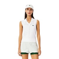 Polo Lacoste Tight Fit Blanco Mujer  Oferta + Barato