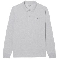 Polo Manga Larga Lacoste Regular Fit Algodon Gris Vigore  Oferta + Barato