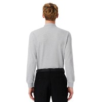 Polo Manga Larga Lacoste Regular Fit Algodon Gris Vigore  Oferta + Barato