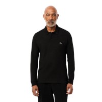 Polo Manga Larga Lacoste Regular Fit Algodon Negro  Oferta + Barato