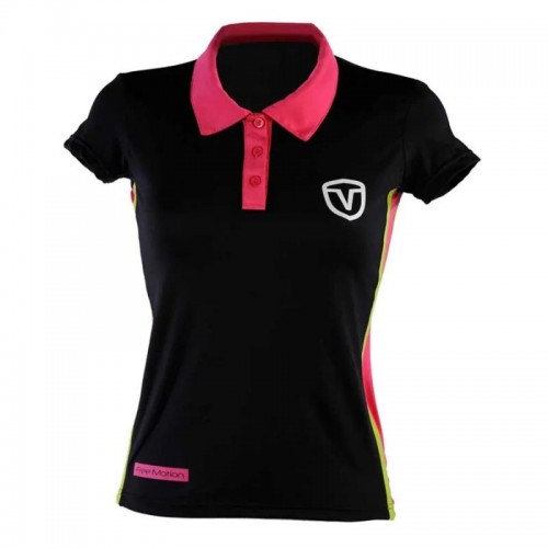 Polo Vairo Columns Negro Mujer Polo Vairo Columns Negro Mujer