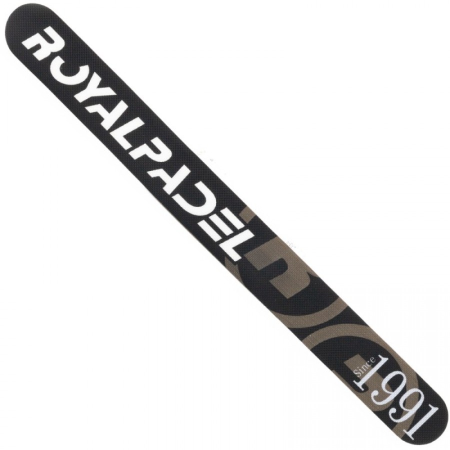 Protector Royal Padel Negro Logo Blanco Gris  Oferta + Barato