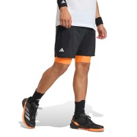 Adidas Club 2 In 1 Black Orange Shorts