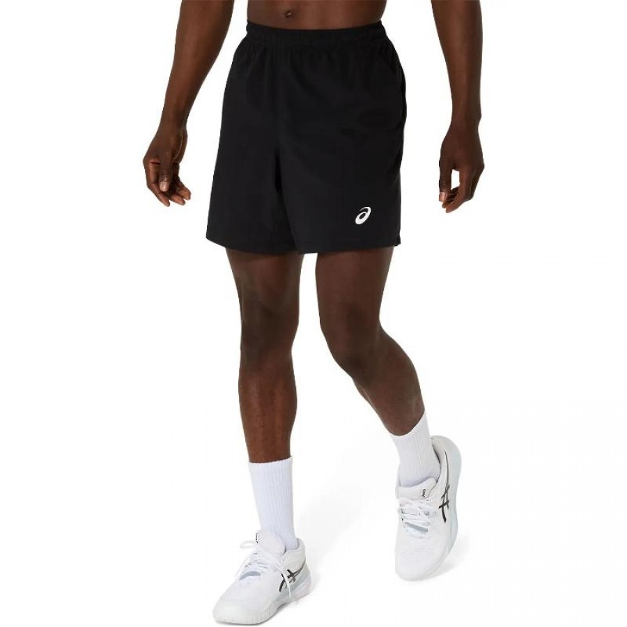 Short Asics Court 7IN Negro Blanco  Offre - Pas cher