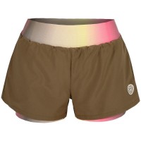 Short Bidi Badu Spectrum Printed 2In1 Marron Amarillo Mujer  Oferta + Barato