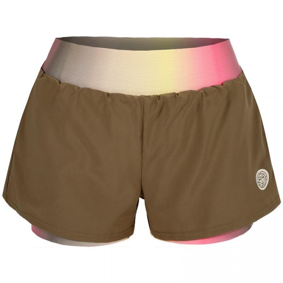 Short Bidi Badu Spectrum Printed 2In1 Marron Amarillo Mujer  Oferta + Barato
