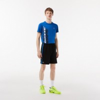 Short Lacoste Sport Negro Amarillo  Oferta + Barato