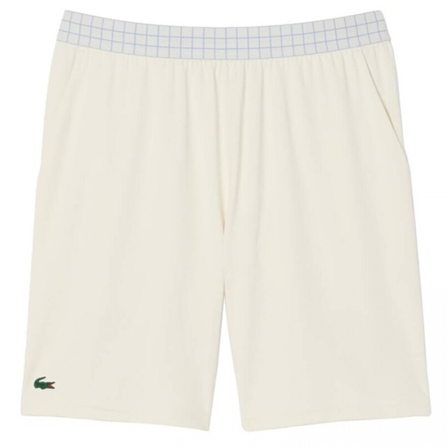 Short Lacoste Tenis Ultra Dry Blanco Roto  Oferta + Barato
