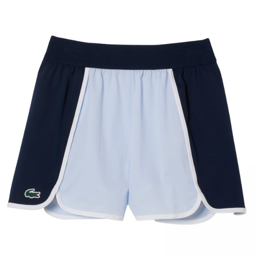 Short Lacoste Ultra Dry Azul Mujer  Oferta + Barato
