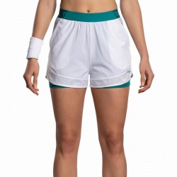 Short Nox Pro Blanco Verde Ivy Mujer