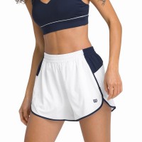 Short Wilson Division Blanco Brillante Mujer  Oferta + Barato