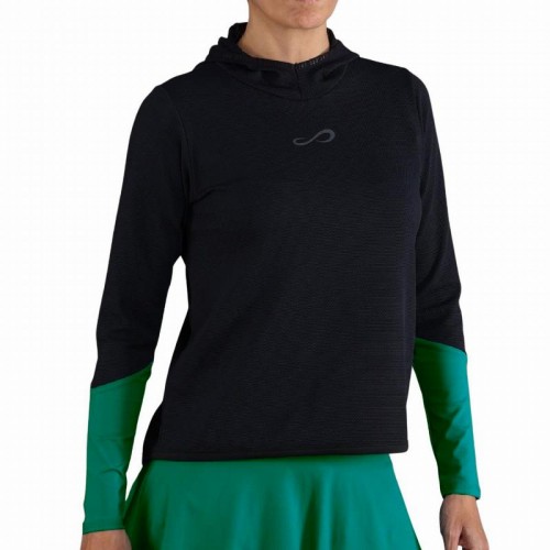 Sudadera Endless Breath Line Negro Petroleo Sudadera Endless Breath Line Negro Petroleo