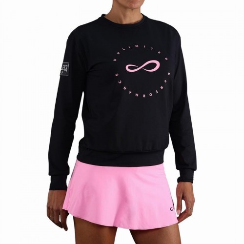 Sudadera Endless Inner Tech Negro Rosa Blanco