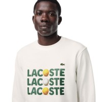 Felpa Lacoste bianca in peluche  Offerta + Economico