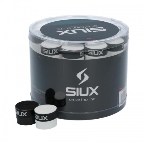 Tambor Overgrips Siux Elite Blanco Negro 60 Unidades